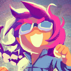 Painted chibi Shirogane Oushirou from Starry Sky, mouth open in joy.